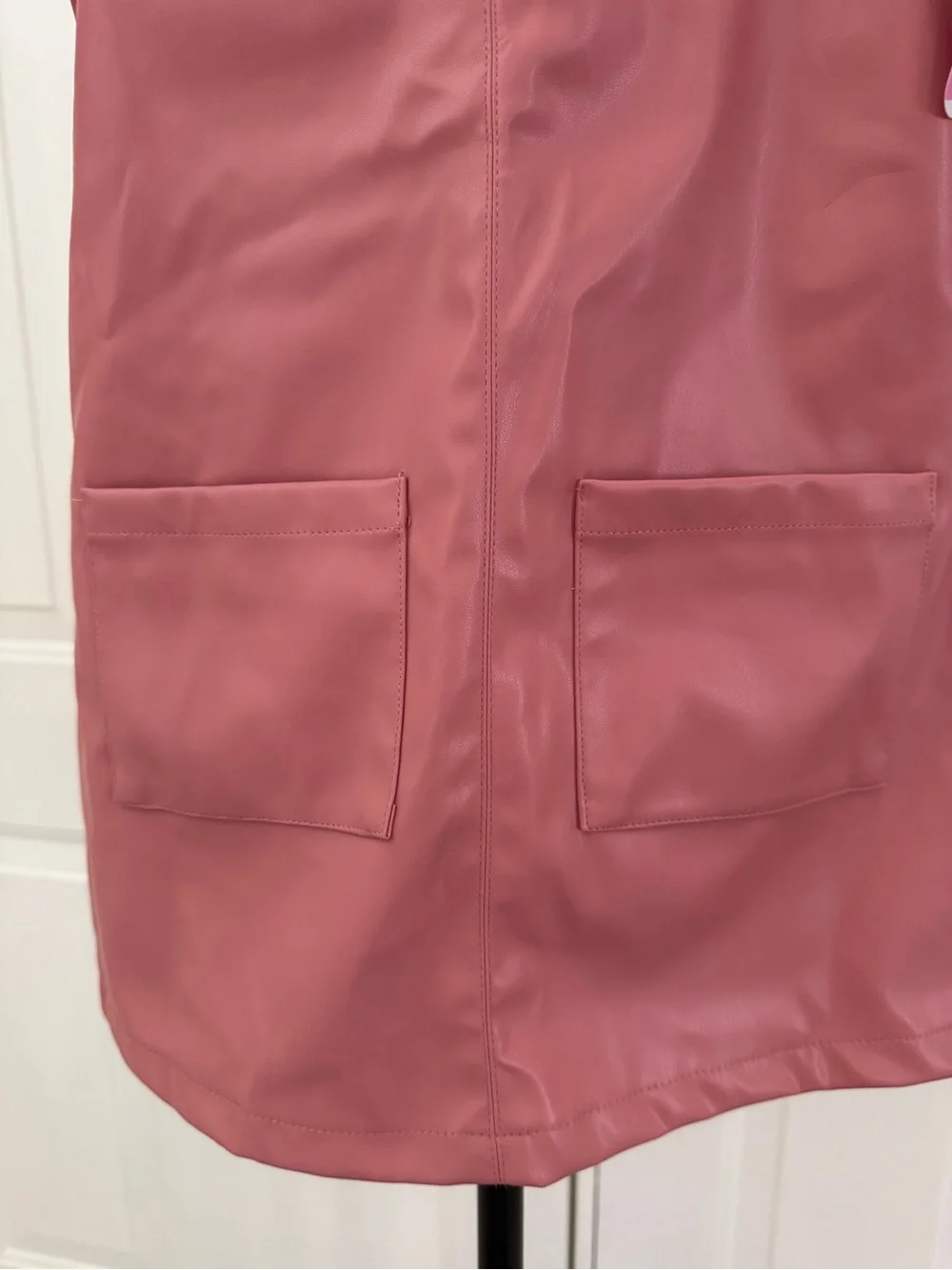 Disney Pink Faux-Leather Pinafore Dress with Minnie Print Top